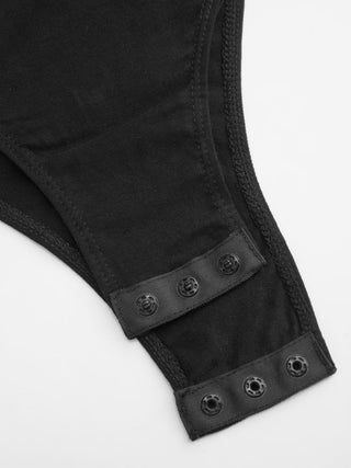Ruched Round Neck Sleeveless Bodysuit