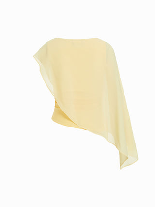 Boat Neck Asymmetrical Draped Tank Top