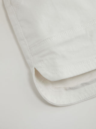 Cotton-Blend Low Rise Drawstring Mini Skort