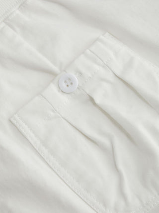 Cotton-Blend Low Rise Drawstring Mini Skort