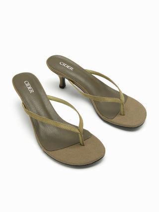 FLIP-FLOP KITTEN HEEL SANDALS