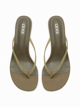FLIP-FLOP KITTEN HEEL SANDALS