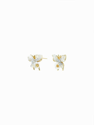 BUTTERFLY & FLOWER STUD EARRINGS