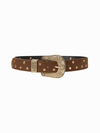 STAR DECOR ENGRAVED BUCKLE BELT