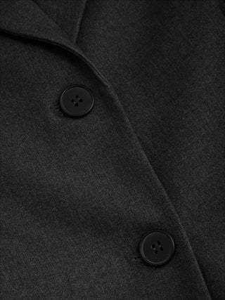 Notch Collar Size Tie Button Oversized Blazer
