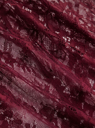 Strapless Lace Panel A-line Maxi Dress