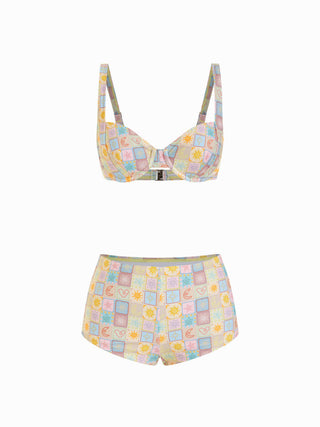 Sweetheart Abstract Underwire Bikini Set