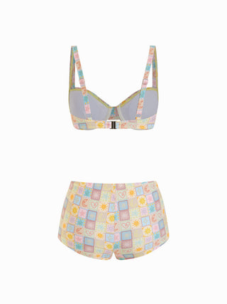 Sweetheart Abstract Underwire Bikini Set