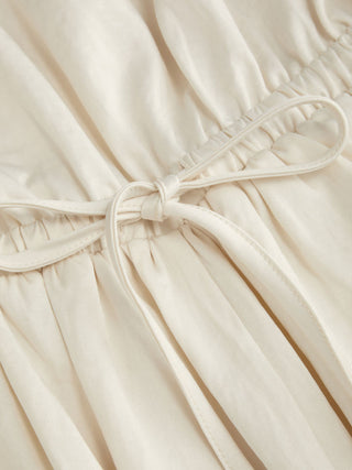 Lace Trim Bubble Hem Bloomer Romper