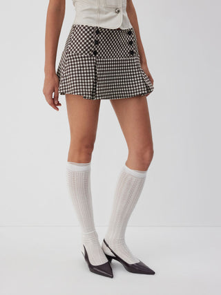 Low Rise Pleated Mini Skort