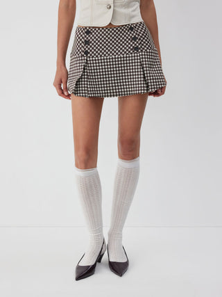 Low Rise Pleated Mini Skort