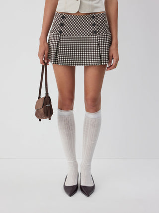 Low Rise Pleated Mini Skort