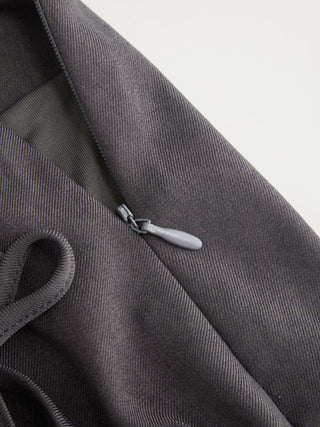 Low Rise Side Tie Bowknot A-line Mini Skirt