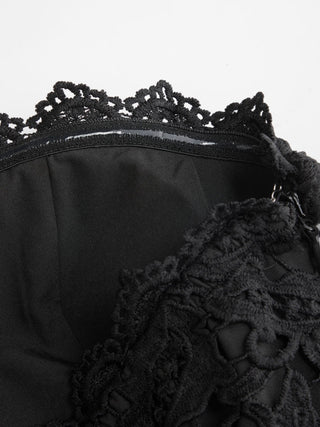 Lace Strapless Bowknot Flared Mini dress