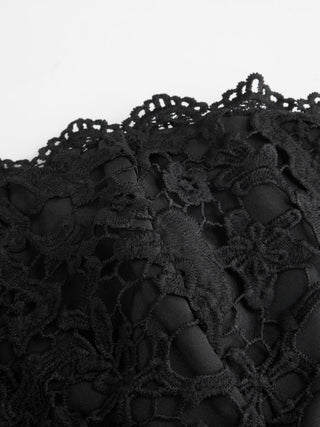Lace Strapless Bowknot Flared Mini dress