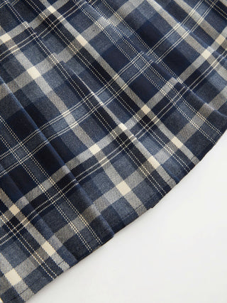 Plaid Low Rise Pleated Mini Skirt with Buttons