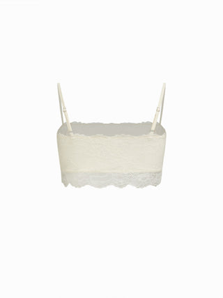 Boat Neck Bell Sleeve Lace Panel Oversized Blouse