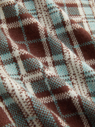 Geometric Contrasting Binding Knitted Crop Vest