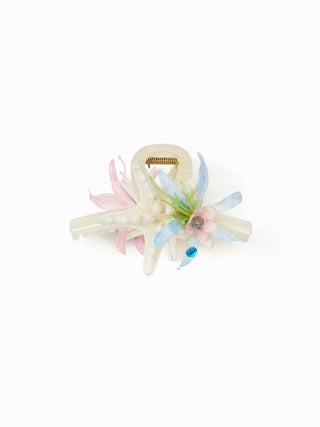 STARFISH & FLOWER HAIR CLAW