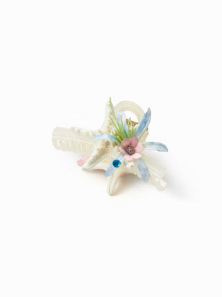 STARFISH & FLOWER HAIR CLAW