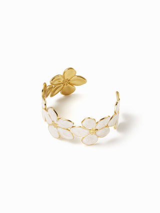 FLOWER OPEN BANGLE BRACELET