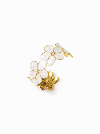 FLOWER OPEN BANGLE BRACELET