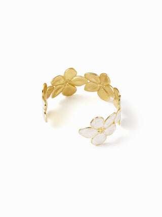 FLOWER OPEN BANGLE BRACELET