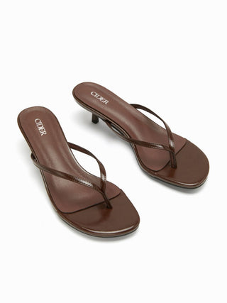 FLIP-FLOP KITTEN HEEL SANDALS