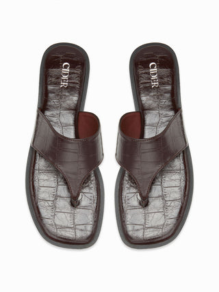 CROCODILE PATTERN FLIP-FLOP SLIPPERS