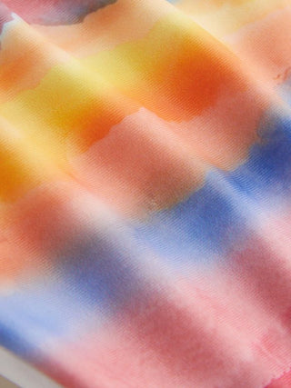 V-neck Triangle Tie-Dye Tie Side Bikini Set