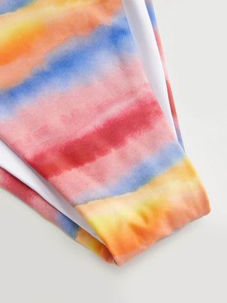 V-neck Triangle Tie-Dye Tie Side Bikini Set