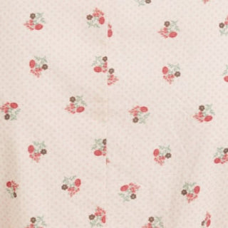 Cotton Floral V-neck Lace Trim Peplum Blouse