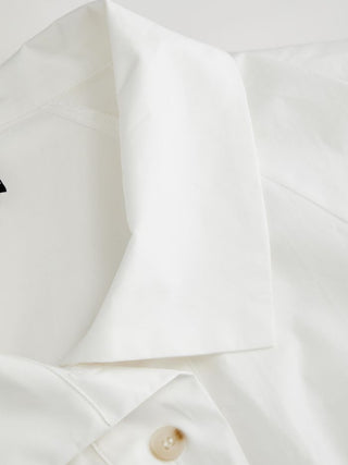 Cotton Notched Collar Short Sleeve Button Through Blouse