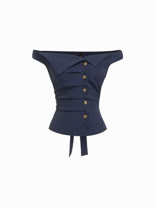 Plaid Asymmetrical Neck Ruched Short Sleeve Blouse