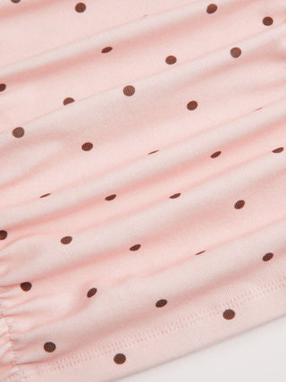 Cotton Polka Dot Halter Neck Ruched Tie Back Top