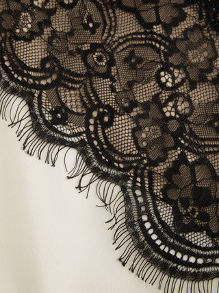 V-Neck Asymmetric Lace Maxi Dress