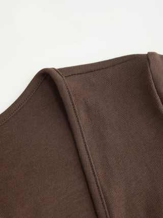 Textured V-neck Short Sleeve Twist Knotted Crop Top