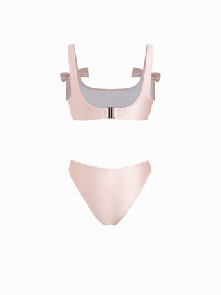 U-neckline Bracelet Cheeky Bowknot Bikini Set