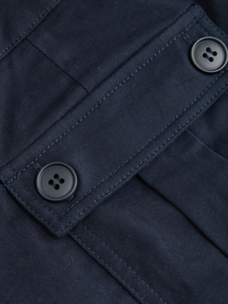 Cotton-blend Low Rise Utility Pocket Micro Shorts