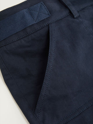 Cotton-blend Low Rise Utility Pocket Micro Shorts