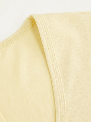 Cotton-blend U-neckline Short Bell Sleeve Tee