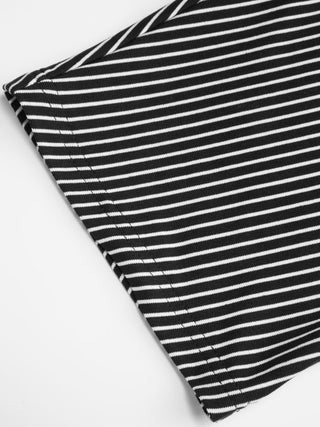 Cotton-blend U-neckline Short Bell Sleeve Tee
