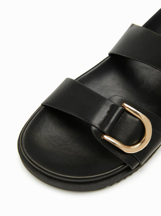 DOUBLE BAND BUCKLE SLIPPERS
