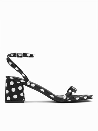 POLKA DOT CHUNKY HEELED SANDALS