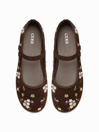 FLORAL MARY JANE FLATS