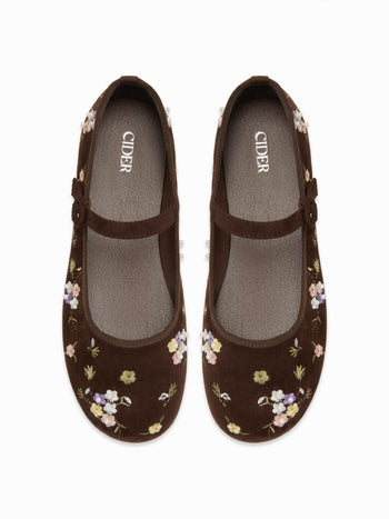 FLORAL MARY JANE FLATS