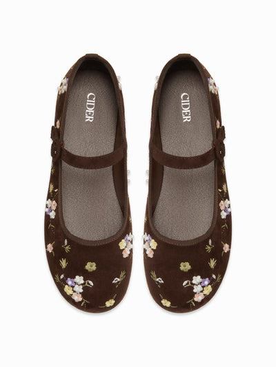 FLORAL MARY JANE FLATS