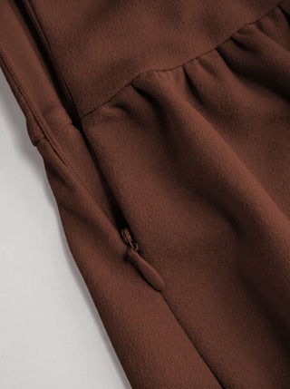 Round Neckline Ruched Maxi Dress