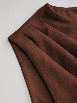 Round Neckline Ruched Maxi Dress