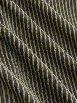 Round Neckline Stripe Button Through Tank Top